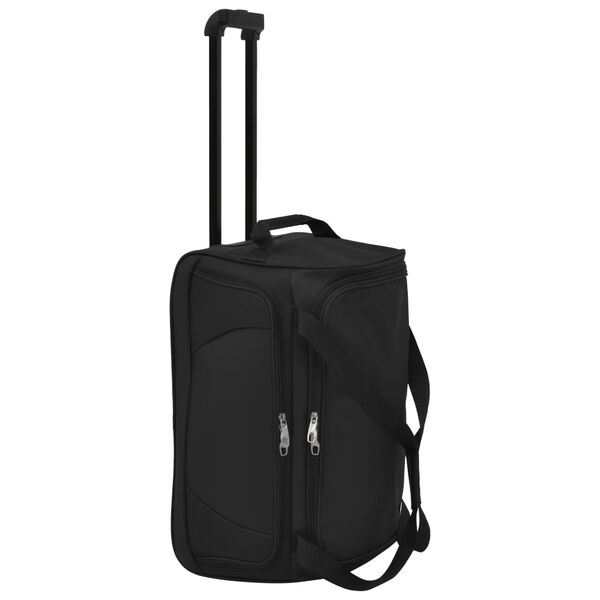 vidaXL 3 Piece Luggage Set Black