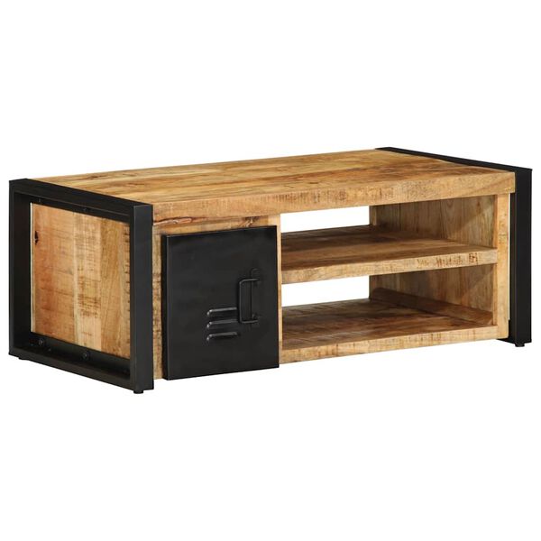 vidaXL Coffee Table 90x50x36 cm Solid Rough Wood Mango