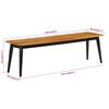vidaXL Bench 160x40x45 cm Solid Wood Mango and Iron