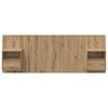 vidaXL Headboard with Cabinet 3 pcs Artisan Oak Engineered Wood