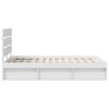 vidaXL Bed Frame with Headboard White 135 x 190 cm Solid Pine Wood