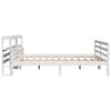 vidaXL Bed Frame with Headboard without Mattress White 180x200 cm Super King