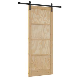 vidaXL Sliding Door Natural 86 x 211 cm Solid Pine Wood