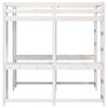 vidaXL Loft Bed with Desk and Ladder White 180x200 cm Super King Solid Wood Pine