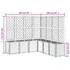 vidaXL Garden Planter with Trellis Light Grey 160x160x140 cm PP
