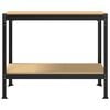 vidaXL Work Benches with Shelf Black 114 x 54 x 91 cm Engineered Wood