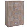 vidaXL Chest of Drawers Grey Sonoma Oak 71x35x108 cm Engineered Wood