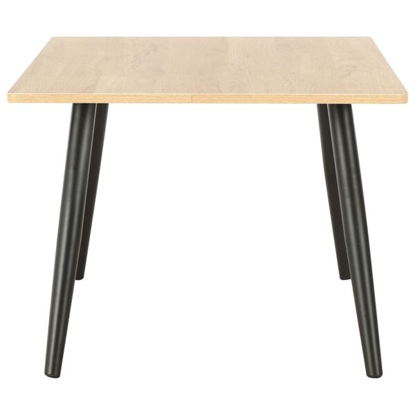 vidaXL Coffee Table Black and Oak 120x60x46 cm