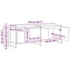 vidaXL TV Cabinet Old Wood 140 x 36 x 49.5 cm Engineered Wood