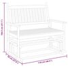 vidaXL Glider Bench Black 118x70x104.5 cm Solid Wood Poplar