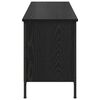 vidaXL Shoe Cabinet with Shelf with Storage Black Oak 131 x 35 x 50 cm