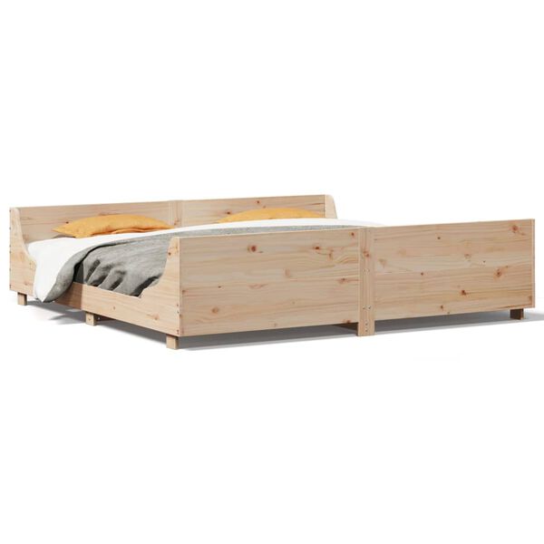 vidaXL Bed Frame without Mattress 200x200 cm Solid Wood Pine