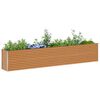 vidaXL Garden Raised Bed Light Brown 390 x 50 x 68 cm Galvanised Steel