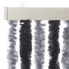 vidaXL Fly Curtain Grey and Black 56x200 cm Chenille