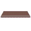vidaXL Manual Retractable Awning with LED Brown 450x350 cm