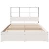 vidaXL Bookcase Bed without Mattress White 160x200cm Solid Wood Pine