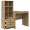 vidaXL Desk with Drawer 2 pcs Artisan Oak