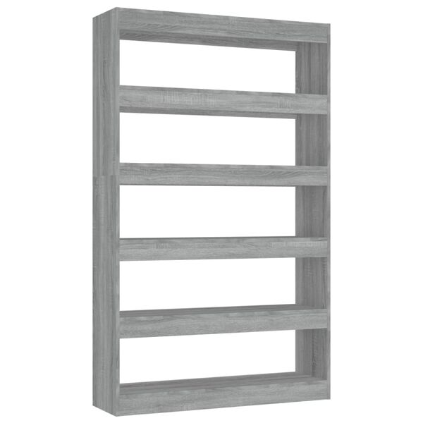 vidaXL Book Cabinet/Room Divider Grey Sonoma 100x30x166 cm