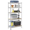 vidaXL 5-Layer Storage Shelf Silver Steel&Engineered Wood