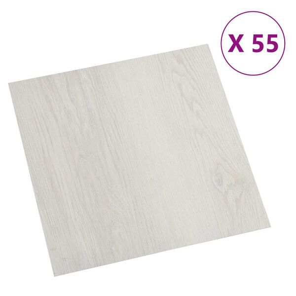 vidaXL Flooring Planks 55 pcs Beige 5.11 m&sup2; PVC