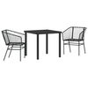 vidaXL Garden Dining Set 9 pcs Black Poly Rattan