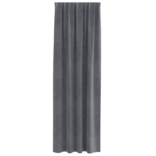 vidaXL Blackout Curtains 2 pcs Light Grey 140 x 225 cm Velvet