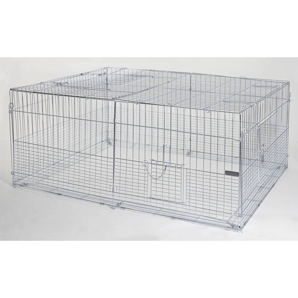 Kerbl Young Animal Free Range Enclosure with Escape Barrier 144x112x60 cm Chrome