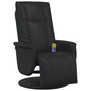 vidaXL Massage Recliner Chair Black 71 x 90 x 105 cm Faux Leather