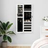 vidaXL Mirror Jewellery Cabinet Wall Mounted White 30x8.5x106 cm