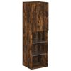vidaXL 8 Piece TV Wall Cabinet Set with LED Lights Smoked Oak