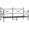 vidaXL Day Bed without Mattress Black 90x200 cm Steel