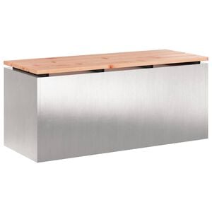 vidaXL Garden Bench Silver 100 x 40 x 43 cm Stainless steel