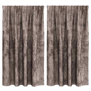 vidaXL Velvet Curtains 2 pcs Cappuccino 140 x 140 cm Velvet