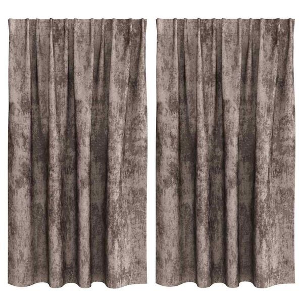vidaXL Velvet Curtains 2 pcs Cappuccino 140 x 140 cm Velvet