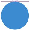 vidaXL Pool Cover Blue 210 cm PE