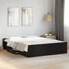vidaXL Bed Frame with Drawers without Mattress Black 140x200 cm
