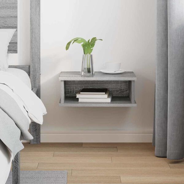 vidaXL Bedside Table Grey Sonoma 40 x 31 x 15 cm Engineered Wood