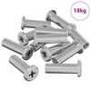 vidaXL Lock Nut 2857 pcs Silver Steel