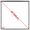 Manual Projection Screen 160x160 cm Matt White 1:1 Wall Ceiling Mount