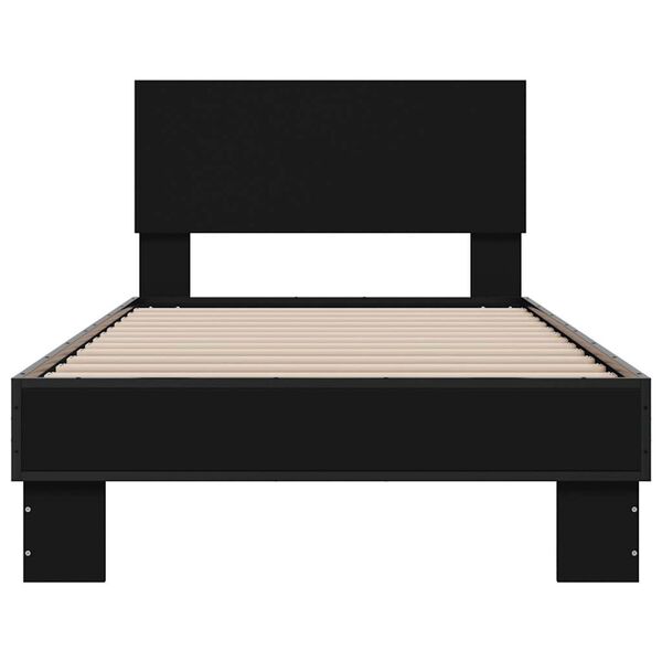 vidaXL Bed Frame without Mattress Black 75x190 cm Small Single