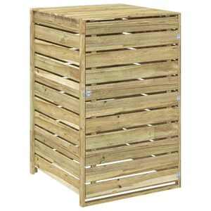 vidaXL Wheelie Bin Storage for 1 Bin 240 L Impregnated Pine Wood