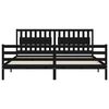 vidaXL Bed Frame without Mattress Black 200x200 cm Solid Wood