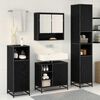 vidaXL Bathroom Furniture Set 3 pcs Black Oak Engineered Wood