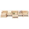 vidaXL 7 Piece Garden Lounge Set Solid Wood Pine