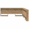 vidaXL Storage Headboard with Shelf Artisan Oak 200 cm Engineered Wood