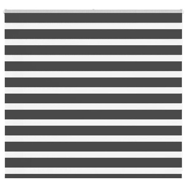 vidaXL Zebra Blind Black 155x100 cm Fabric Width 150.9 cm Polyester