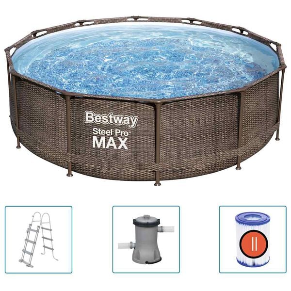 Bestway Steel Pro MAX Swimming Pool Set &ldquo;Deluxe Series&rdquo; Round 366x100 cm
