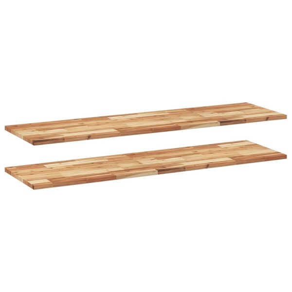 vidaXL Floating Shelves 2 pcs 120x40x2 cm Oil Finished Solid Wood Acacia