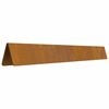 vidaXL Lawn Edging 4 pcs Rusty 450 x 0.05 x 20 cm Weathering Steel