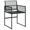 vidaXL 13 Piece Garden Dining Set Black Poly Rattan